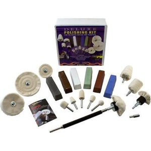 Deluxe Metal & Plastic Polishing Kit with Extender Shafts & Buffing  Compounds